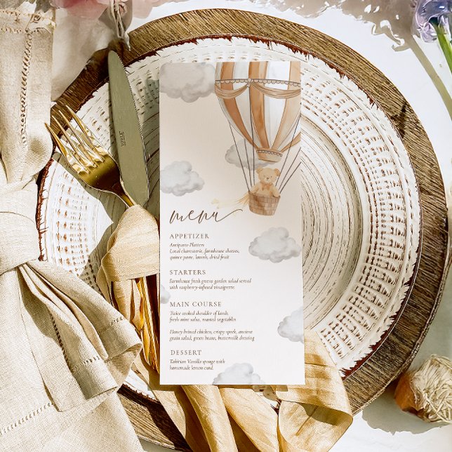 Menu On Peut Attendre Tan Baby shower (Créateur téléchargé)