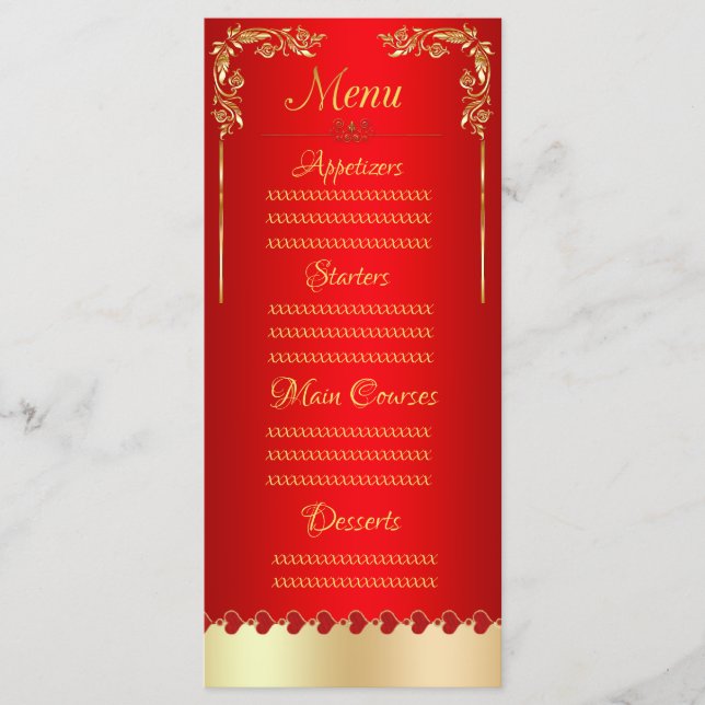 Menu Or rouge (Devant)
