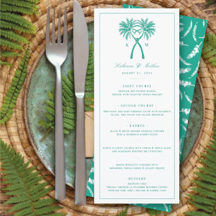 Menu Palmiers noués Destination Tropicale Mariage