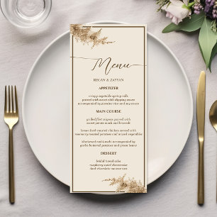 Menu Pampas Grass Terme Bohème Exotique Mariage