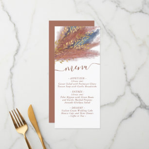 Menu Pampas Grass Terracotta Paprika Fleur sauvage bl