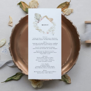Menu Pampas Grass Tropical Jungle Floral Mariage