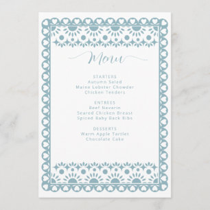 Menu Papier mexicain Picado Cielito Lindo Baby shower