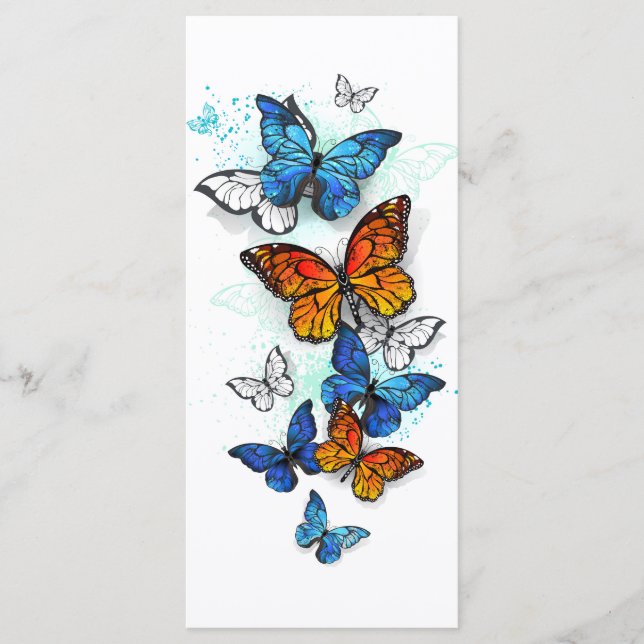 Menu Papillons volants Morpho et Monarch (Devant)