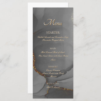 Menu Parties scintillant grise Alcool Encre Élégant men
