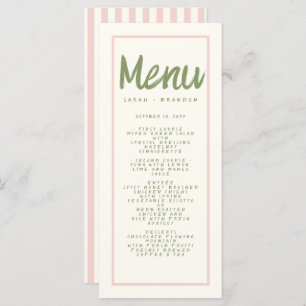 Menu Pastel écriture manuscrite typographie Retro Maria