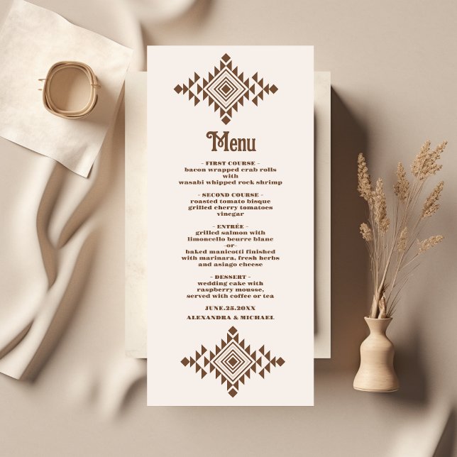 Menu Pays du Sud-Ouest Ranch Mariage de l'Ouest (Créateur téléchargé)