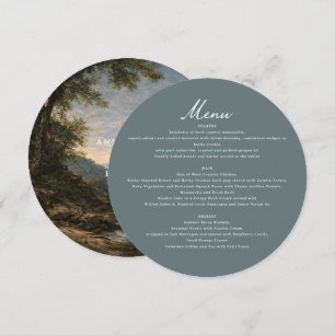 Menu Paysage d'art Mariage Romantique Nature