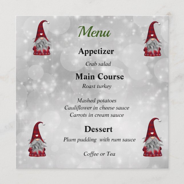 Menu Père Noël (Devant)
