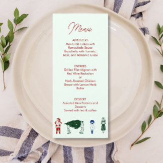 Menu Père Noël Dessin Noël