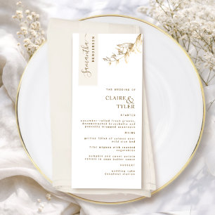 Menu Personnalisé avec le nom de l'invité Mariage Ivoir