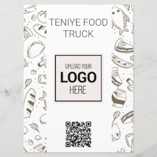 Menu personnalisé de camion de nourriture