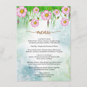 Menu Petit Fleur sauvage En Voie Baby shower