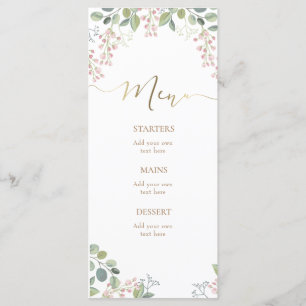 Menu petites fleurs et verdure