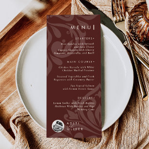 Menu Photo de typographie burgundy rustique élégant vin