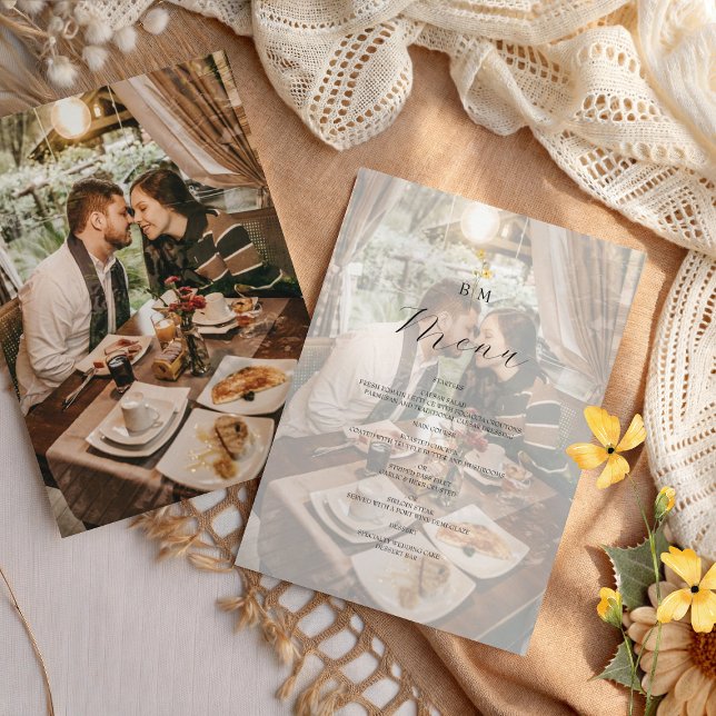 Menu Photo Monogram Wedding (Créateur téléchargé)