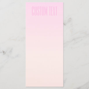 Menu Pink to Peach Sunset Ombre avec texte personnalisa