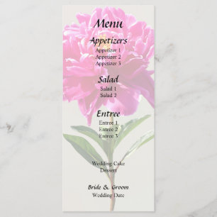 Menu Pivoine Rose Clair