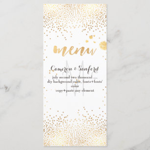 Menu PixDezines ébloui de paillettes d'or/DIY fond