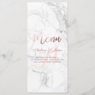 Menu PixDezines Faux Rose Gold/Marble/Menu