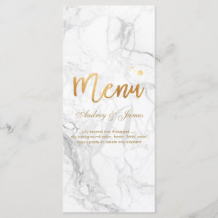 Menu PixDezines Marble/Menu Shine/Faux Gold