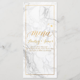 Menu PixDezines Marble/Menu Shine/Faux Gold