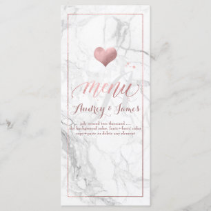 Menu PixDezines Marble/Shine Menu/Faux Rose Gold