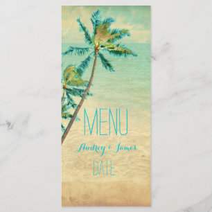 Menu PixDezines Vintage Beach/Palm Trees Menu/Faux Gold