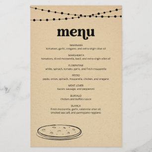 Menu Pizza