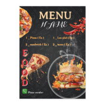 Menu Pizzeria design 2026