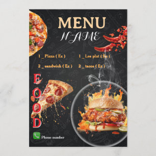 Menu Pizzeria design 2026