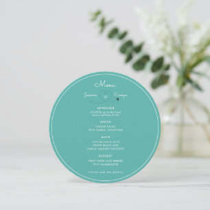Menu & Place Card Combo 4 Course Wedding Menu