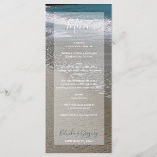 Menu Plage balnéaire & Mariage de sable