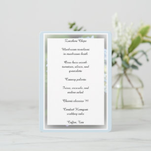 Menu plat du Mariage fiançailles