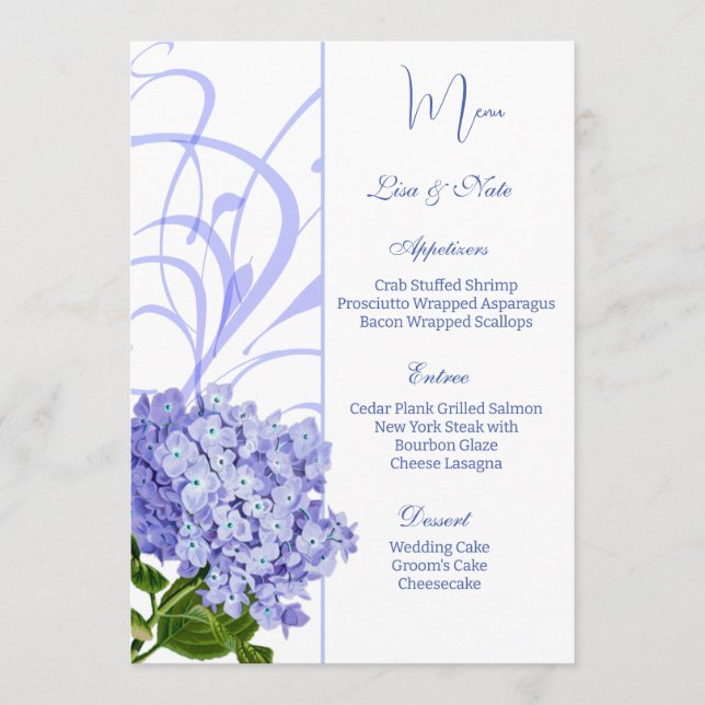 Menu plat mariage (Devant)