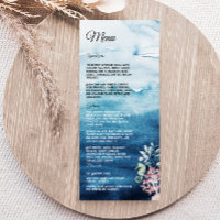Menu plat Rustique Mariage Océan