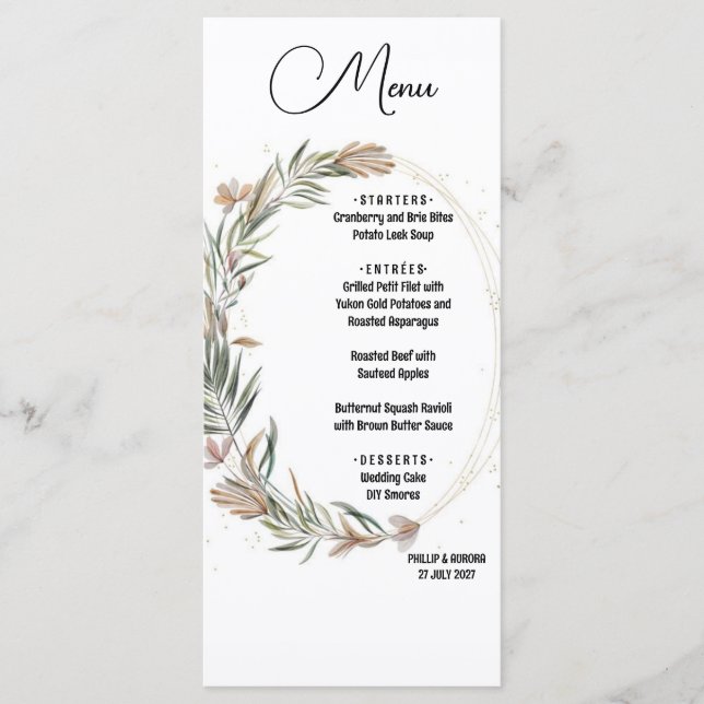 Menu plat super léger blanc (Devant)