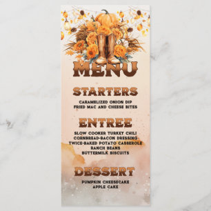 Menu plat Western Thanksgiving