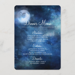 Menu Pleine lune Ciel Lunaire Galaxie Céleste Étoiles D