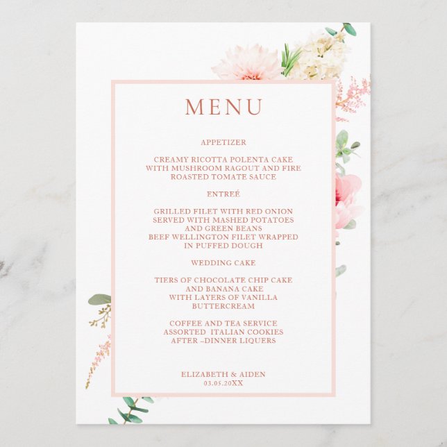 Menu Plongeon de Watercolour (Devant)