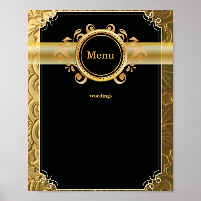 Menu Poster (Front)