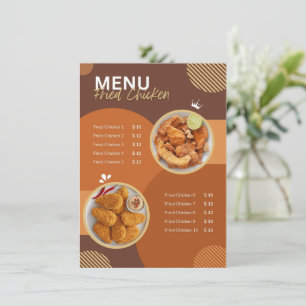 Menu Poulet frit