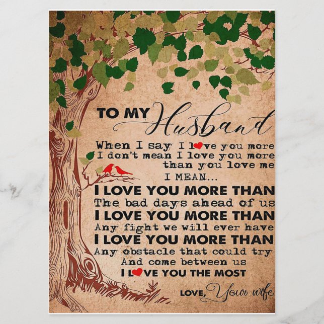 Menu Pour Votre Époux Impressionnant, Mari Cadeau Anniv (Devant)