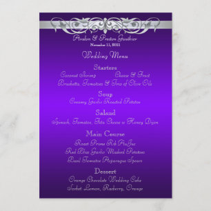 Menu pourpre de mariage de Grande -Duchesse