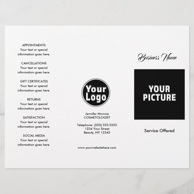 Menu & Pricing Guide (Front)