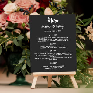 Menu program black white budget