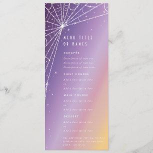 Menu Purple Sunset Diamond Spider Web Flat 4 Parcours
