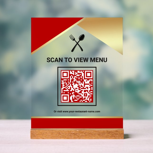 Menu QR Code Numérique du Restaurant Red Gold (Neutre)
