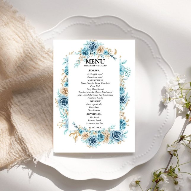 Menu Quelque chose de bleu avant de faire Fête des mari (Créateur téléchargé)