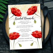 Red Floral Elegant Parties scintillant Bridal Brun